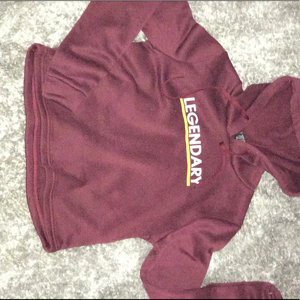 Maroon ish colored “Legendary” hoodie